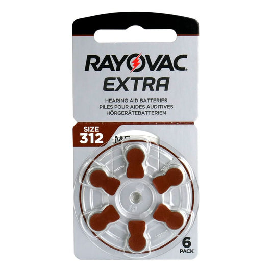 Rayovac 312 PR41 kuulokojeparisto, ruskea 6 kpl pakkaus