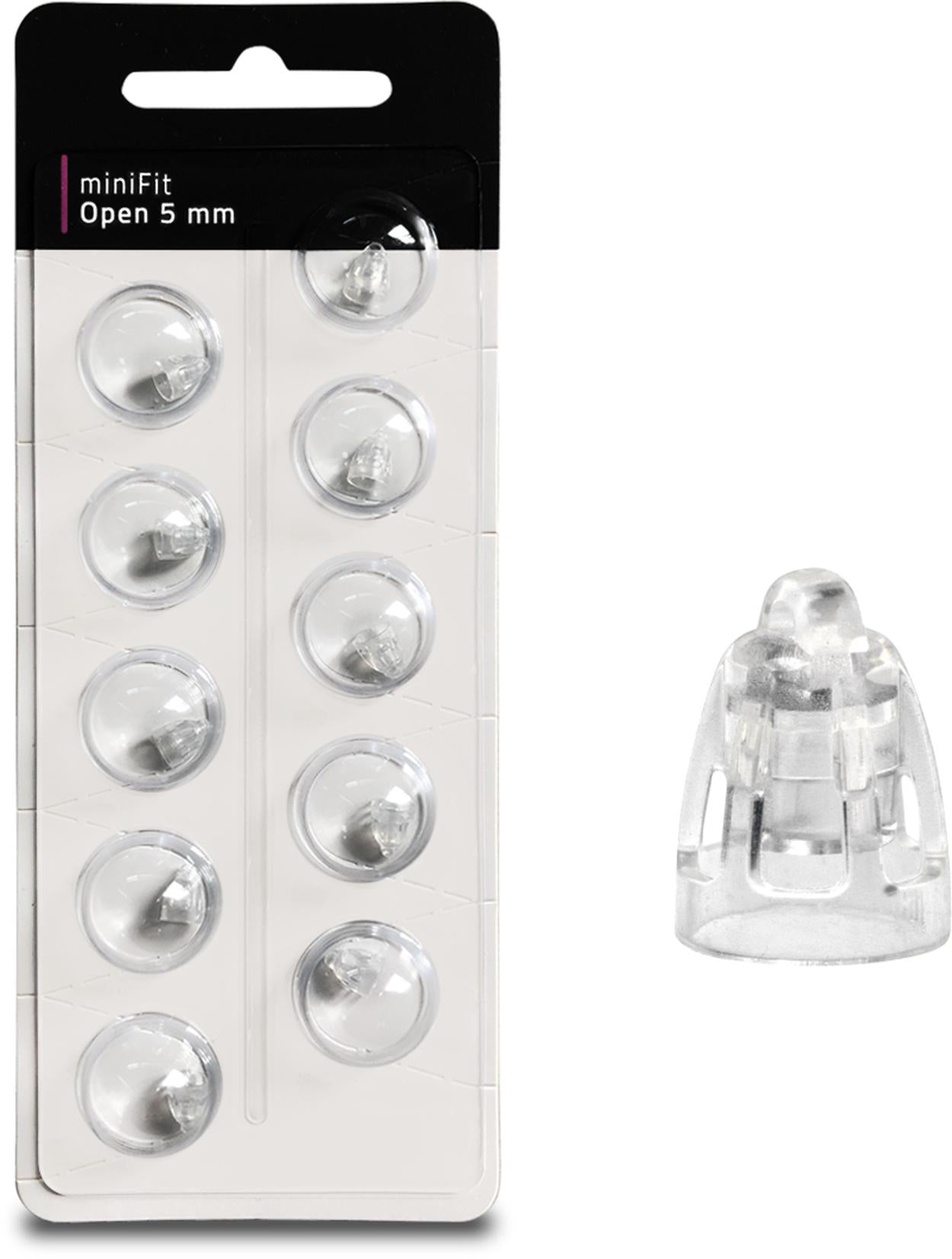 Oticon miniFit Open -yhteensopiva tippi 5 mm, 10 kpl
