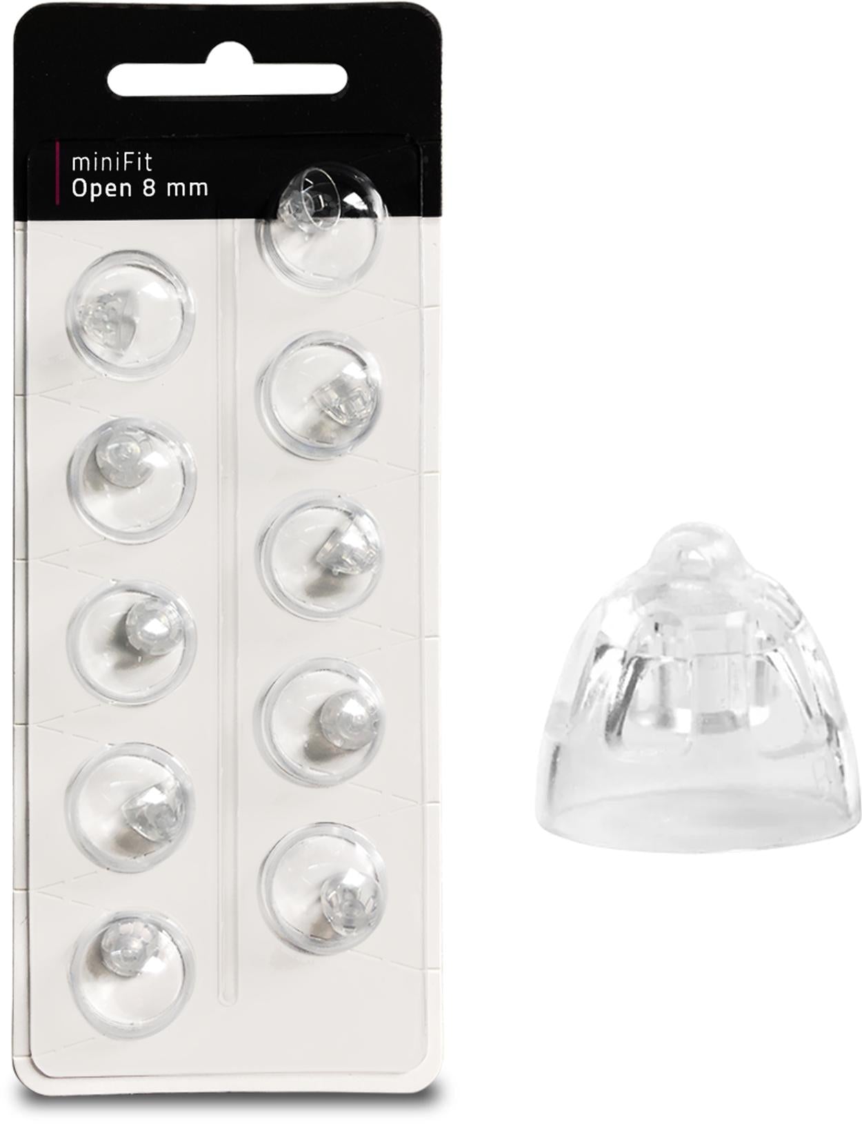 Oticon miniFit Open -yhteensopiva tippi 8 mm, 10 kpl