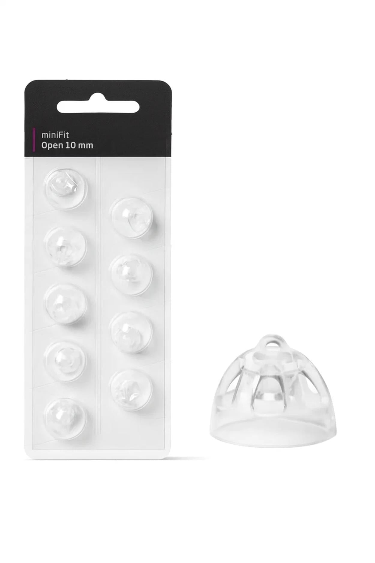 Oticon miniFit Open -yhteensopiva tippi 10 mm, 10 kpl