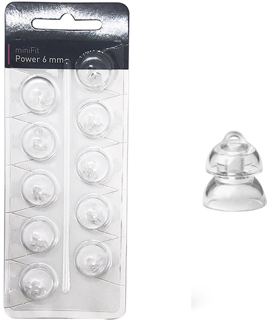 Oticon miniFit Power 6 mm tippi, yhteensopiva – 10 kpl