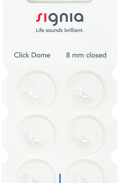 Signia Click Dome Closed -tippi 8 mm, 6 kpl