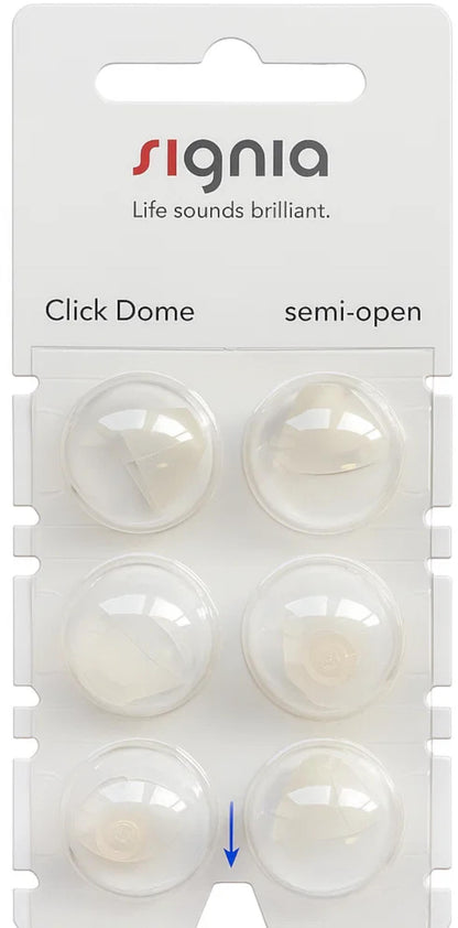 Signia Click Dome Semi-Open -tippi, 6 kpl