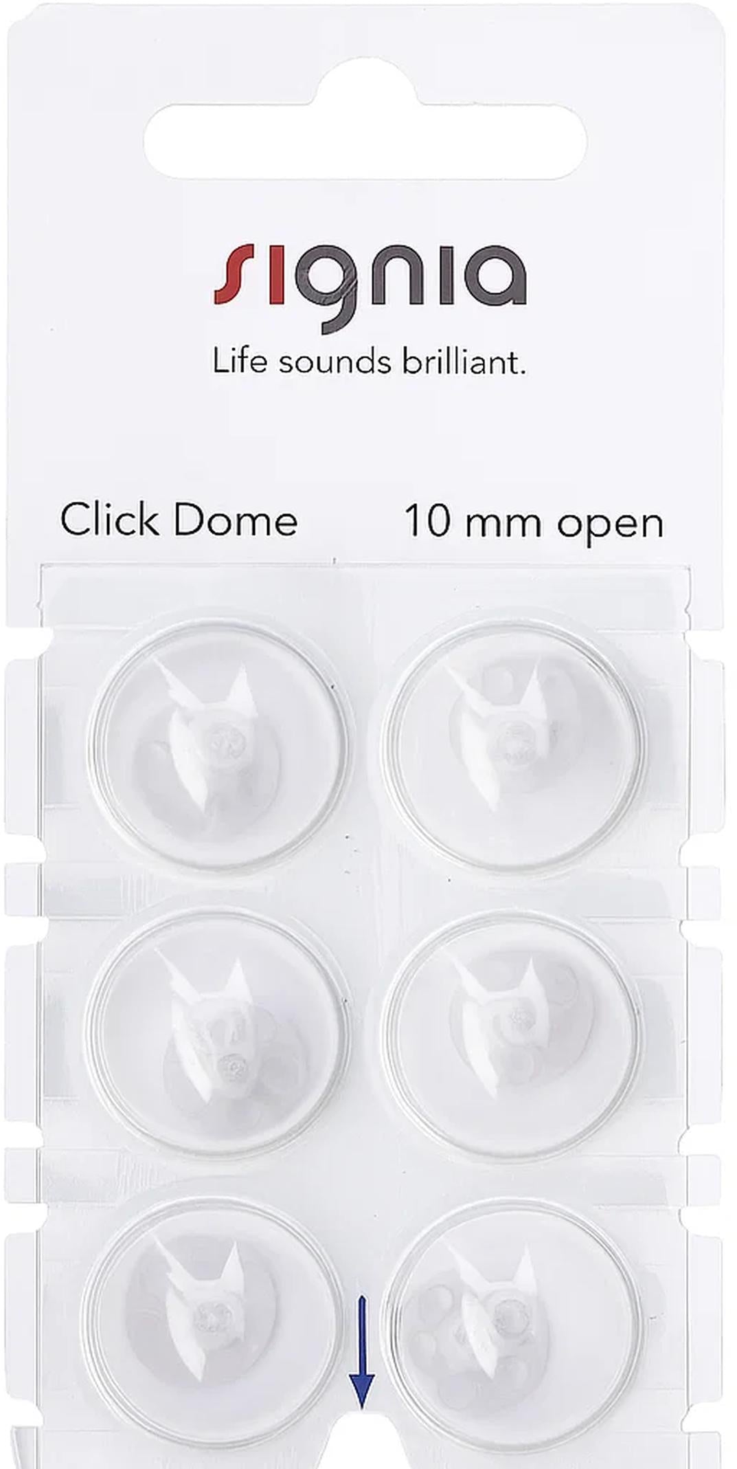 Signia Click Dome Open -tippi 10 mm, 6 kpl