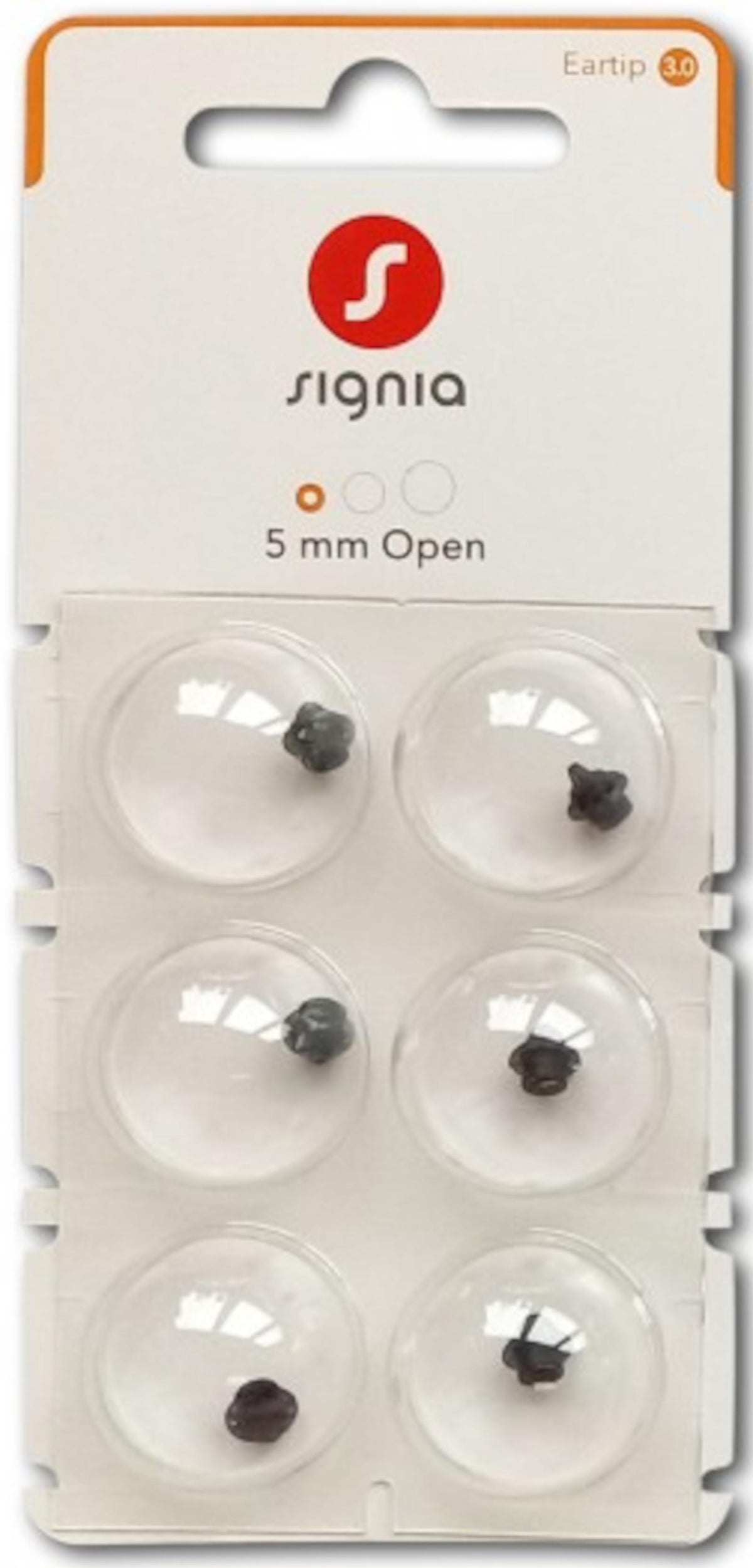 Signia Eartip 3.0 Open -tippi 5 mm, 6 kpl