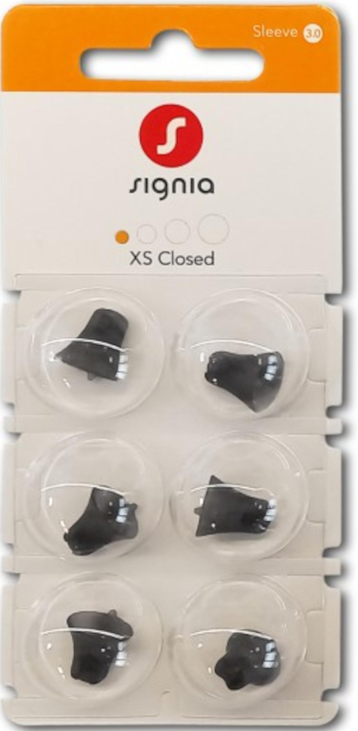 Signia Sleeve 3.0 Closed -tippi XS, 6 kpl