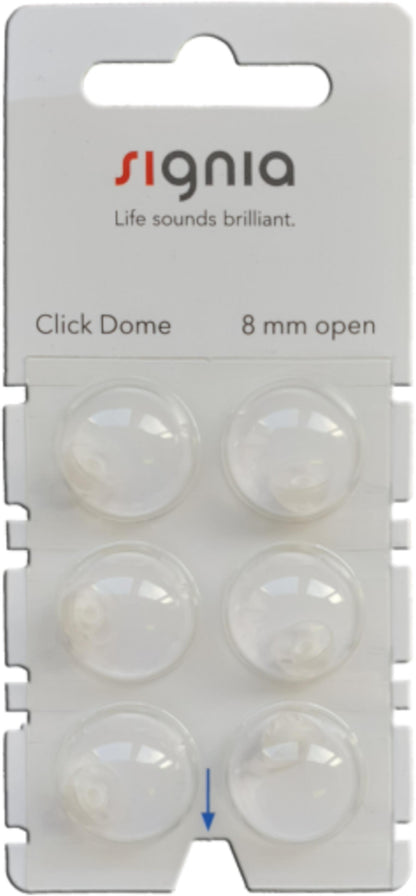Signia Click Dome Open -tippi 8 mm, 6 kpl