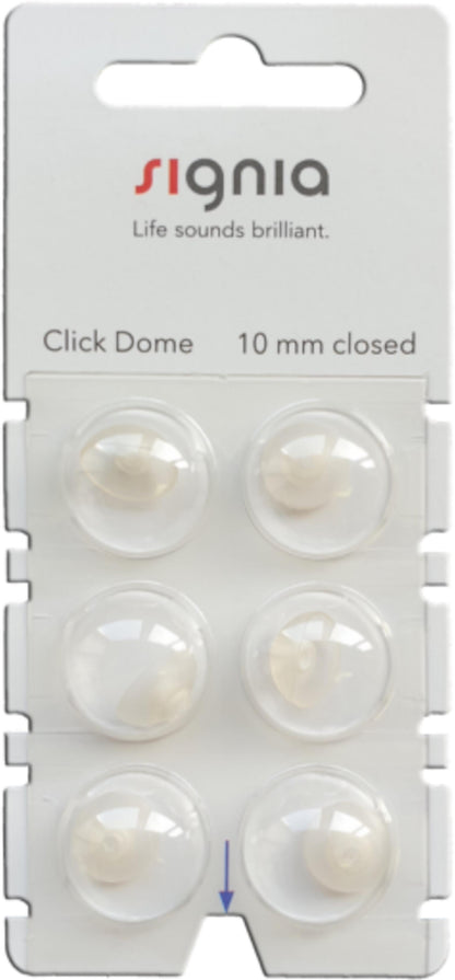 Signia Click Dome Closed -tippi 10 mm, 6 kpl
