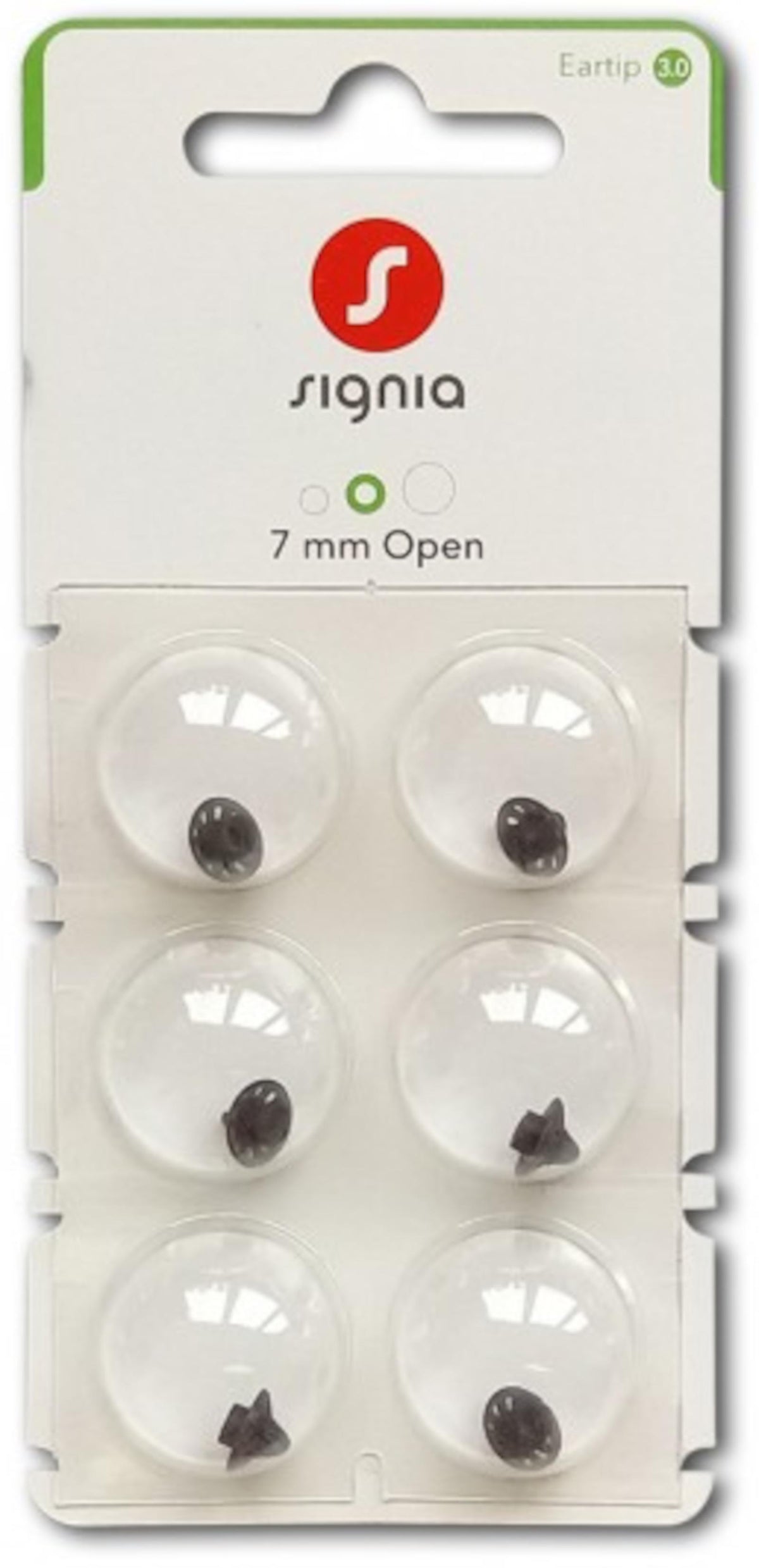 Signia Eartip 3.0 Open -tippi 7 mm, 6 kpl