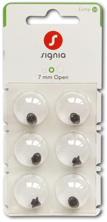 Signia Eartip 3.0 Open -tippi 7 mm, 6 kpl